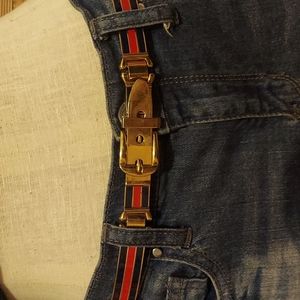 Insanely cool Gucci enamel belt, early 80's vintage, Excellent condition!